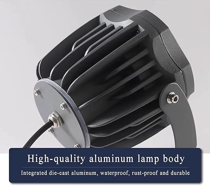 Tree Spotlights - IP65 LED Waterproof Spotlight Low Voltage DC12/24V Courtyard Lawn Landscape Lights Outdoor Rotation COB Floodlight for Plazas Parks and Villas(Blue10W-DC24V)