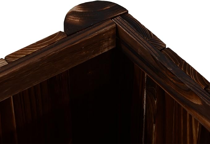 Outsunny 48 x 20 x 18 Raised Garden Bed Raised Planter Box Wooden Planter Raised Bed with Drainage Gaps &amp Lightweight Build Natural Wood