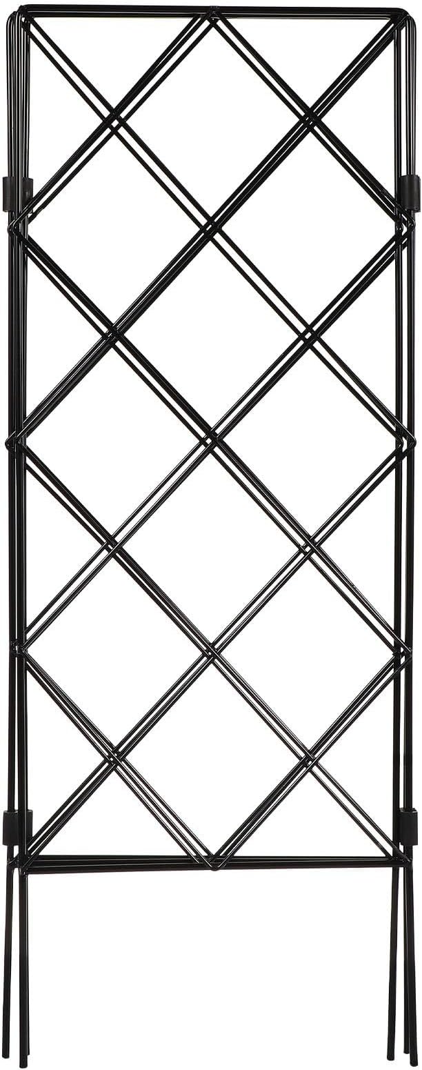 Expandable Folding Garden Trellis Stand Rustproof Iron Plant Support Bracket for Climbing Vines Tomatoes Cucumbers Peas Indoor Outdoor Vertical Gardening