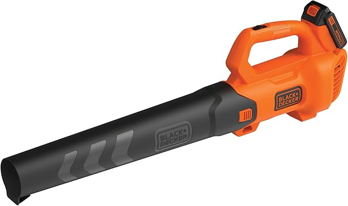 BLACK+DECKER 20V MAX* Cordless Leaf Blower Kit Axial Battery and Charger Included (BCBL700D1AEV) Orange