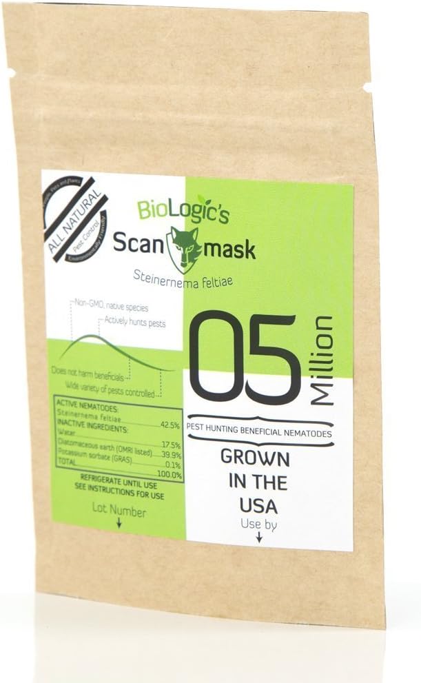 BioLogic's Scanmask Steinernema Feltiae (Sf) Beneficial Nematodes for Natural Insect Pest Control 5 Million Size