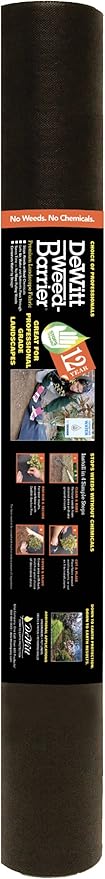 Pro 3 oz Landscape Fabric Black 6 x 300 Feet – Heavy-Duty Weed Control and Ground Cover for Gardens Beds Mulch Outdoor Landscaping and Yard Areas