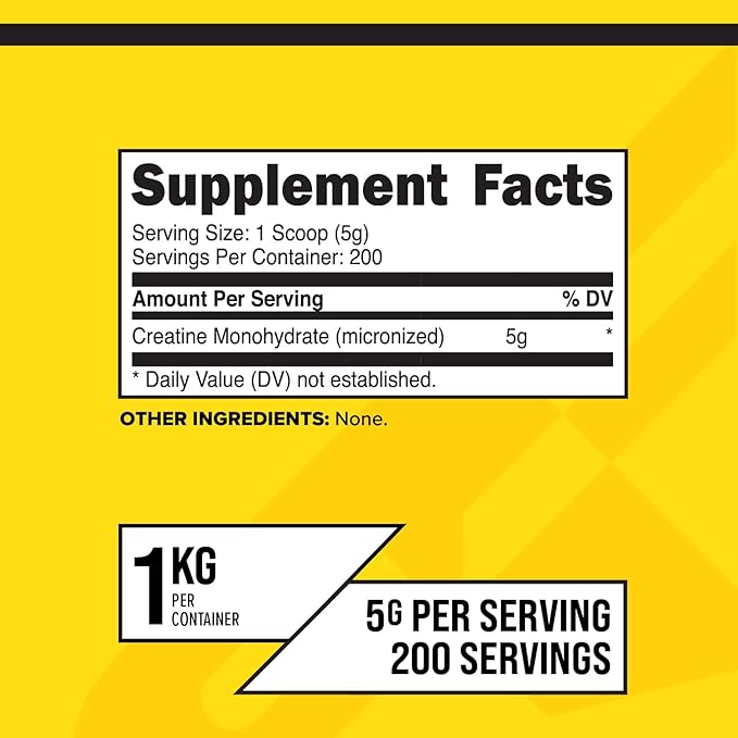 Primaforce Creatine Monohydrate Powder – 1000 Grams - Micronized