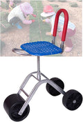 360° Swivel Rolling Gardens Cart with SeatFoldable Garden Scooter for Outdoor Lawn Yard Planting(Blue)