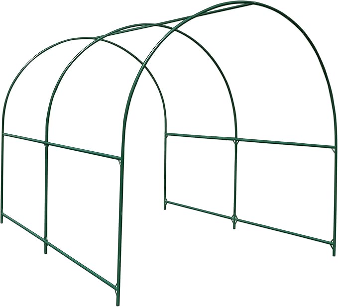 Strong Camel Greenhouse Replacement Frame for Outdoor Larger Hot Garden House  Support Arch Frame Climbing Plants/Flowers/Vegetables (6.5' x 7' x 7.2' Frame)