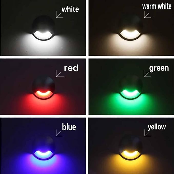 Outdoor Landscape Lamp - LED Buried Lights DC 24V Low VoltageOne / Two / Four Side Wall Light IP67 Waterproof Recessed LED Spotlight Inground Driveway Pathway Lights Easy To Install(WARM WHITE1W-