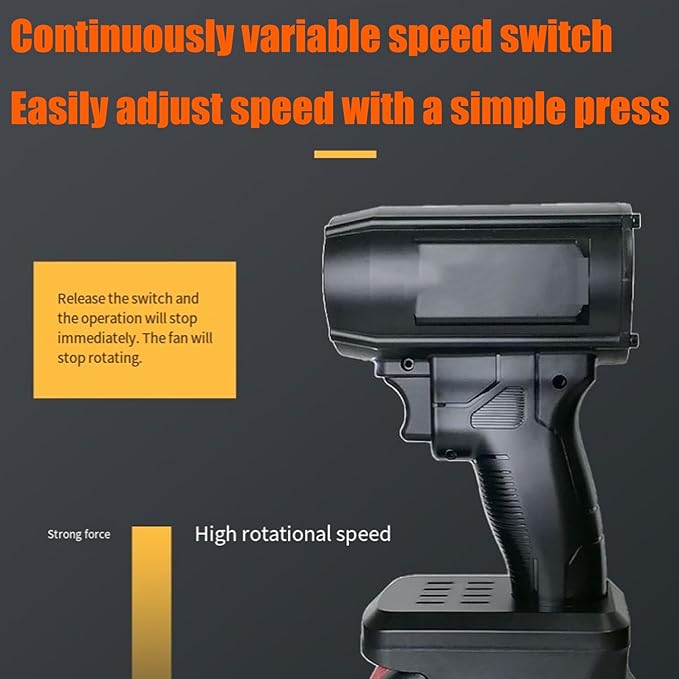 2026 New Storm Cordless Jet Blower 2.0Upgraded High Power Jet Air Blower Car Dryer160000 RPM 200 MphPortable Handheld Turbo Leaf Blowerfor Car Patio Snow Dust (for Dewalt)