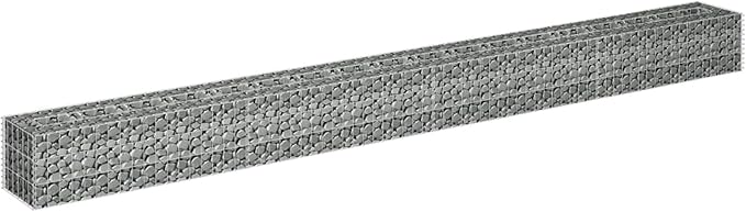 Galvanized Steel Raised Bed Large Outdoor Planter Basket 141.7x11.8x11.8 in for Garden Lawn Patio Border Plants Vegetables Growing Container