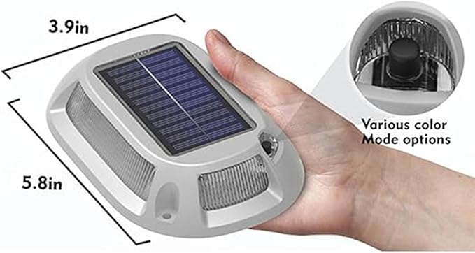 Solar Underground Lamps - Outdoor Embedded Courtyard Lawn Lights with Floor Socket LED Landscape Lighting Walkway Warning Step Light IP65 Waterproof Solar Deck Lights(4PCS(0.3W-2V))