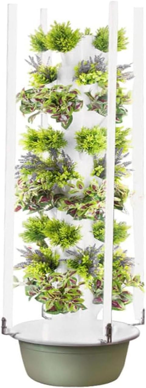 Hydroponic Growing Tower Vertical Planter Tower with 30L Tank Soilless Cultivation System for Herbs Fruits Vegetables Indoor Hydroponics Growing Kit for Home School Projects9Layer
