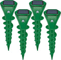 Mole Repellent Solar Powered UltrasonicDeer Repellent DevicesGopher Trap Groundhog RepellerSonic Spikes Get Rid of All Pests Vole ChipmunkCatSkunkSnakeMole Trap for Lawn Garden Yard (4P)