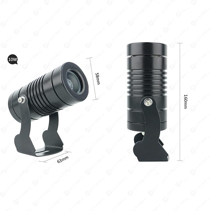 2PCS Outdoor Spot Lights - Rotation Spotlight Spotlight Led Beam Light IP67 Waterproof Narrow Beam Spot Light Outdoor Building Remote Illumination Exterior Wall Projector Lights(Warm White10W(DC24