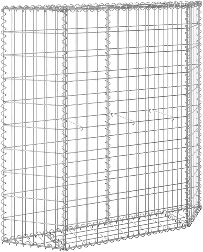 Trapezium Gabion Raised Bed Galvanized Steel 39.4 x 7.9 x 39.4 Outdoor Raised Garden Bed Metal Planter with High Load Capacity for Flower Beds Vegetable Garden Bed and Patio Planters