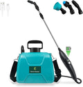 1.35 Gallon Battery Powered Sprayer Electric Garden Sprayer with Rechargeable Handle 3 Mist Nozzles Retractable Wand Water Pump Sprayer with Adjustable Shoulder Strap for Yard Lawn and Garden