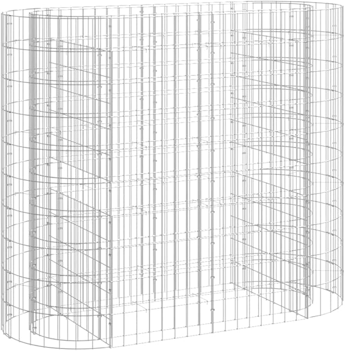 Gabion Raised Bed Gabion Cages Basket Steel Woven Gabion Net Garden Plant Above Ground Garden Boxes Outdoor Garden Galvanized Planters Metal Trough 47.2x19.7x39.4