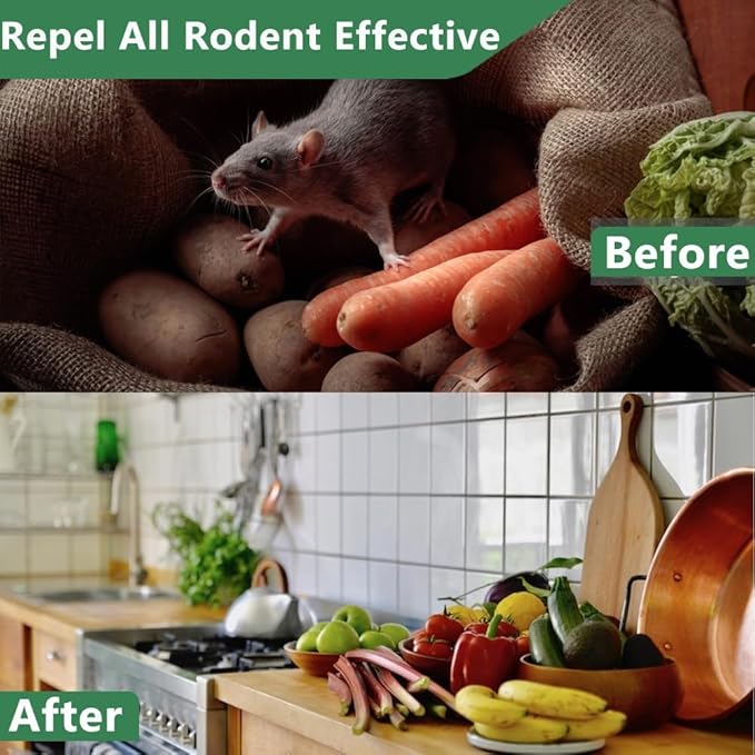 Rodent Repellent Pouches Natural Mouses Repellent Mice Deterrent Indoor Outdoor Peppermint Oil to Repel Rats RV Mouse Deterrent Keep Mouse Away for House Safe for Kids &ampPets -10P