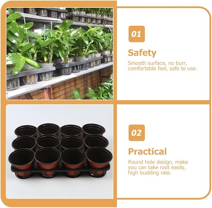Operitacx 5pcs Nursery Pot Bracket Round Hole Germination Tray Racks Lightweight Planting Stand for Easy Storage Design for Pots for Gardening Enthusiasts