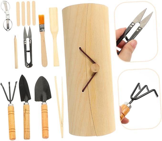 Mipcase 1set Mini Gardening Tool Set Outdoor Garden Hand Tools for Bonsai Vegetables and Houseplants Lightweight and Portable Gardening Accessories for Efficient Farming