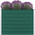 SKM Raised Garden Bed 39.4x39.4x30.3 Galvanized Steel Green