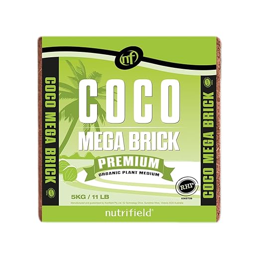 Nutrifield Coco Coir Mega Brick + Coco A&ampB Liquid Plant Nutrients 500ml