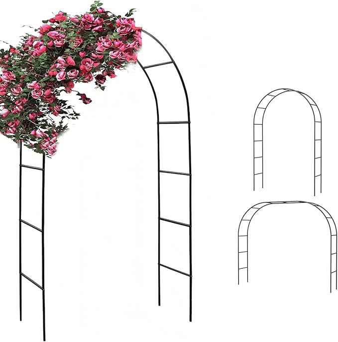 Outdoor Garden Trellis Garden Arbor for Various Climbing Plants Wedding Arch Backdrop Stand for Ceremony Black White Colors to Choose for Outdoor Garden Lawn Backyard (Color : White)