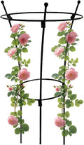 Peony Cage Plant Support Metal Garden Trellis for Climbing Plants Decoration Gardening Trellis for Pot Plant Vegetables Vines Flowers Anti-Rust(78x36cm/30.7x14.2in)