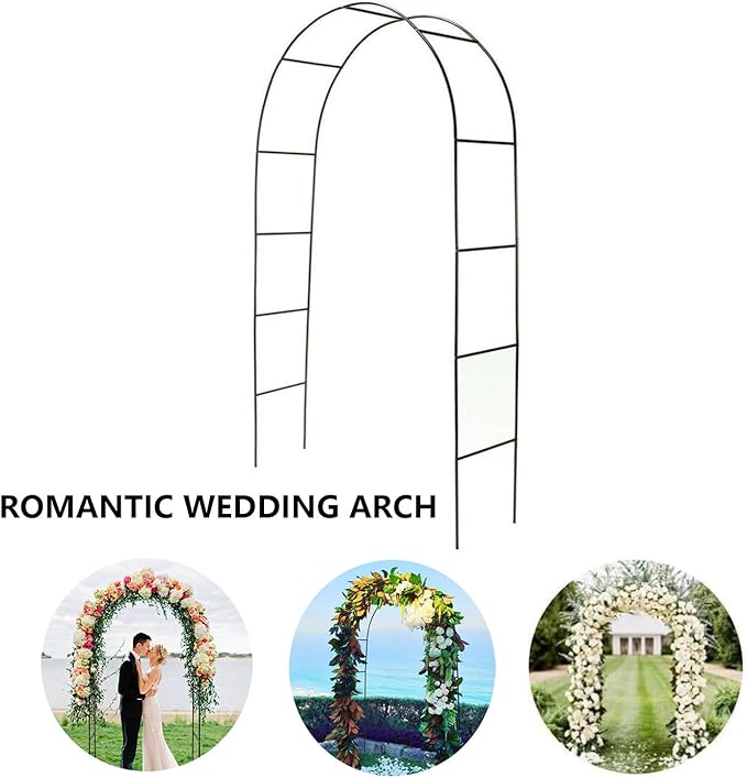 Outdoor Garden Trellis Garden Arbor for Various Climbing Plants Wedding Arch Backdrop Stand for Ceremony Black White Colors to Choose for Outdoor Garden Lawn Backyard (Color : White)