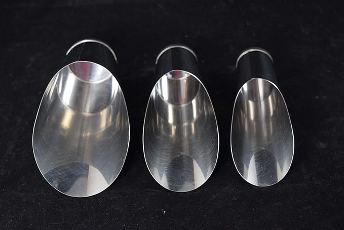 3 Pcs Set Japanese Stainless Bonsai Soil Scoop - Gardening Potting &amp Mixing Tool (U-2)