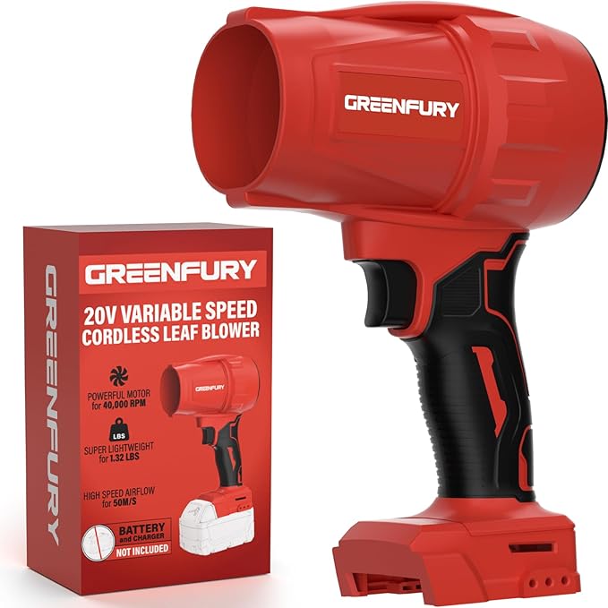 Cordless Leaf Blower Compatible with Milwaukee 18V Battery 430 CFM 125 MPH Powerful Airflow - Lightweight Handheld Blower for Patio Debris Leaves &amp Snow Removal (Battery Not Included)