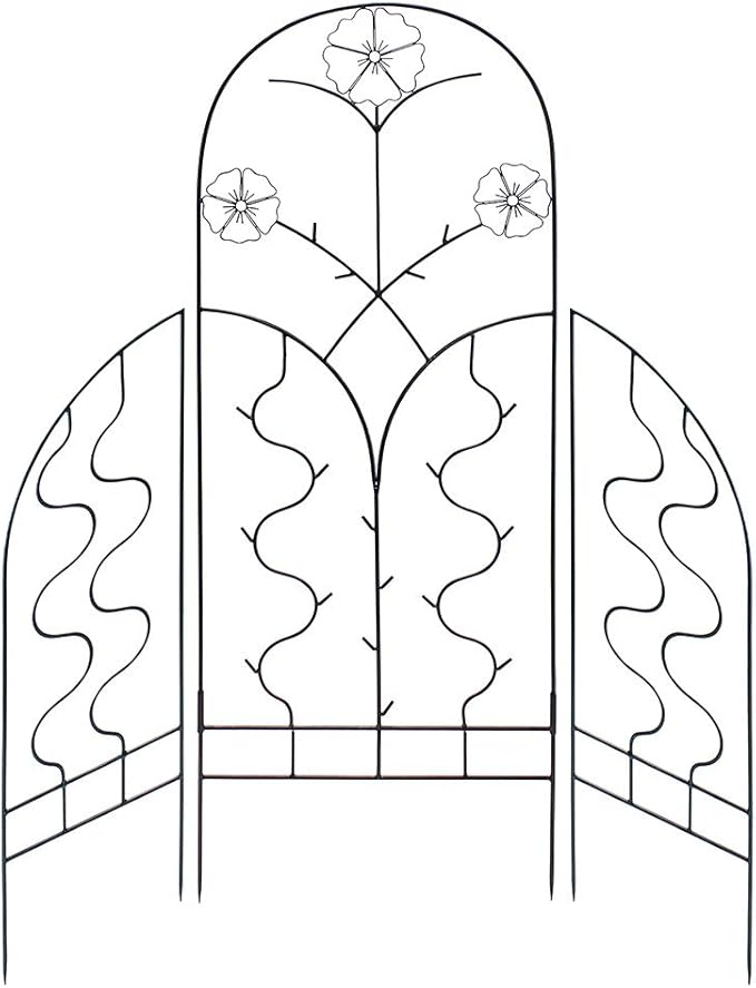 Achla Designs Primrose Wrought Iron Garden Trellis