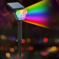 Solar Spot Lights Outdoor Solar Landscape Spotlights 2 Modes IP65 Waterproof Dusk to Dawn Solar Powered Flood Wall Lights for Outside Yard Garden Pathway (RGB)