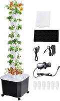 Hydroponic Growing System Tower10 Layered Hydroponic Tower 50 Slots Vegetable Growth PlanterHydroponics Fruit Towers Hydroponics Growing Kit for Flowers Balconies Courtyards Roofs