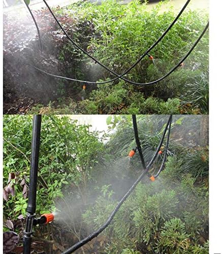SagaSave Drip Irrigation kit Plant Watering System Gravity Fed Irrigation Water Drip Setfor Garden Greenhouse Yard Lawn Home or Vacation Use 10M 4/7 Tube 10 Nozzles