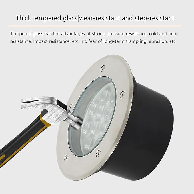 Outdoor Underground Light Recessed Ground Light IP66 Waterproof LED Buried Lights AC85-265V Spotlight for Garden Sidewalk Stair Pathway Walkway Yard Landscape Lighting