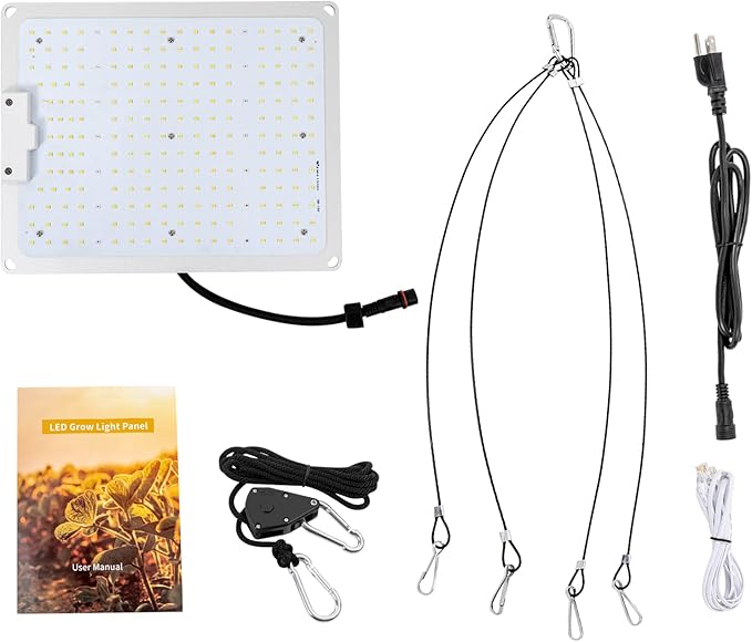 Gdrasuya10 220W LED Grow Light with LM301B LED Light &amp Meanwell ELG Driver Dimmable Full Spectrum Growth Light for 3x3ft Seedling Veg and Bloom Grow