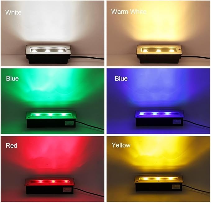 Underground Light LED - Rectangular Linear Underground Lighting Panel Outdoor Embedded LED Spotlight IP66 Waterproof Corridor Aisle Light Stair Step LightingBlue 6w
