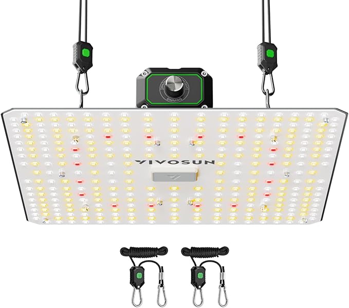 VIVOSUN LumaLight 100W LED Grow Light Full Spectrum Plant Light Smart Dimmable &amp High PPFD for Indoor Plants Seedling Vegetables Bloom Fits 2×2/2×4 Grow Tents