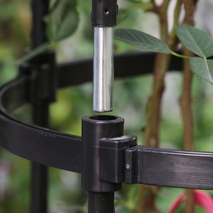 Garden Trellis Plant Stand Trellis Garden Trellis for Climbing Plants Outdoor Mushroom Top Design Plant Stand Plant Trellis Support Cage for Climbing Vine Rose Black L