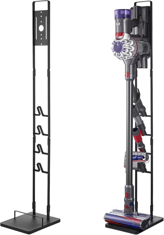 VEVOR Vacuum Stand Compatible with V6 V7 V8 V10 V11 V15 Stable Vacuum Stand Holder with 4 Hooks for DC30 DC31 DC34 DC35 DC58 DC59 DC62 D74 Cordless Upright Vacuum Cleaners &amp Accessories