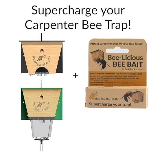 Best Bee Brothers Bee-Licious Carpenter Bee Bait All-Natural Pheromone Lure 10 ml Squeeze Tube 2-Pack