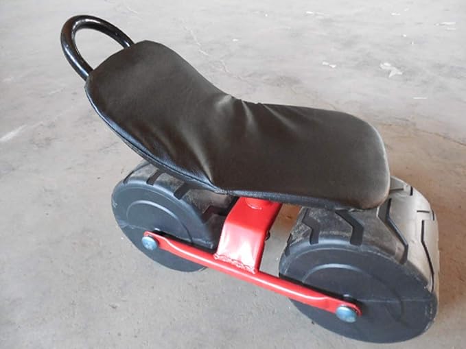 Trolley Portable Firm Iron Garden Cart Tool Planting Picking Stool Comfortable Pu Sponge Seat Pad Moving Chair with Wheels Garden Supplies F/A/S