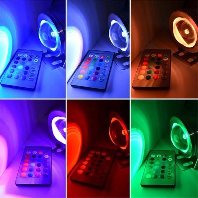 LED Swimming Pool Light- 10W Pond Fountain SpotLights Embedded Floor Lamp Underwater Lights 12V Waterproof IP68 Landscape Lighting(B- Yellows)