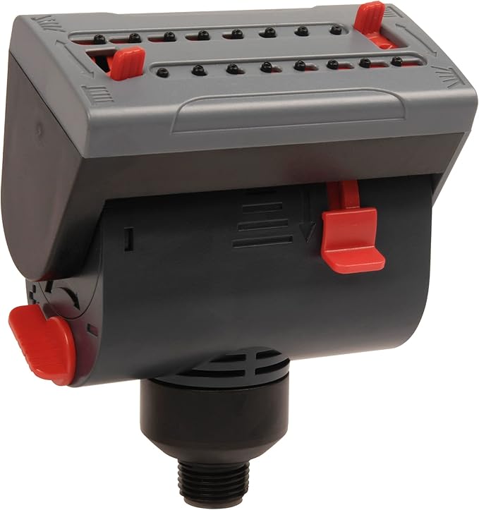 Eden 16028 4-Way Adjustable Mini Turbo Oscillating Sprinkler Head for Lawn and Garden 1/2 Inch Thread Connector Fits for Most Garden Tool Base