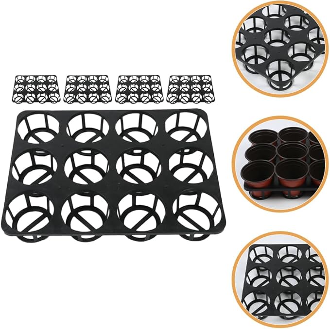 Operitacx 5pcs Nursery Pot Bracket Round Hole Germination Tray Racks Lightweight Planting Stand for Easy Storage Design for Pots for Gardening Enthusiasts