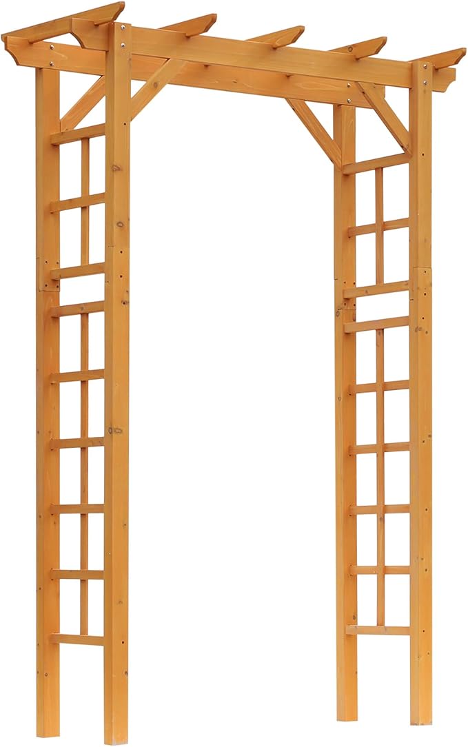 85 Wooden Gfor Wedding and Ceremony Outdoor Garden Arch for Climbing Vines Orange