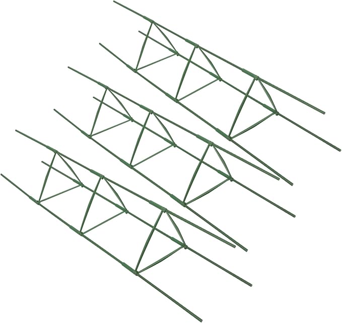 3 Sets Tomato Plant Trellis for Potted Plants Garden Support Rack Metal Frame with 27 Rods 27 Connectors and 18 for Indoor and Outdoor Gardening
