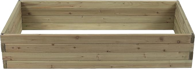 LuxenH me Wood 46 Raised Garden Bed Fir Wood Planting Bed Solid Wood for Vegetable Flower Herbfor Outdoor Lawn Yard Patio Use