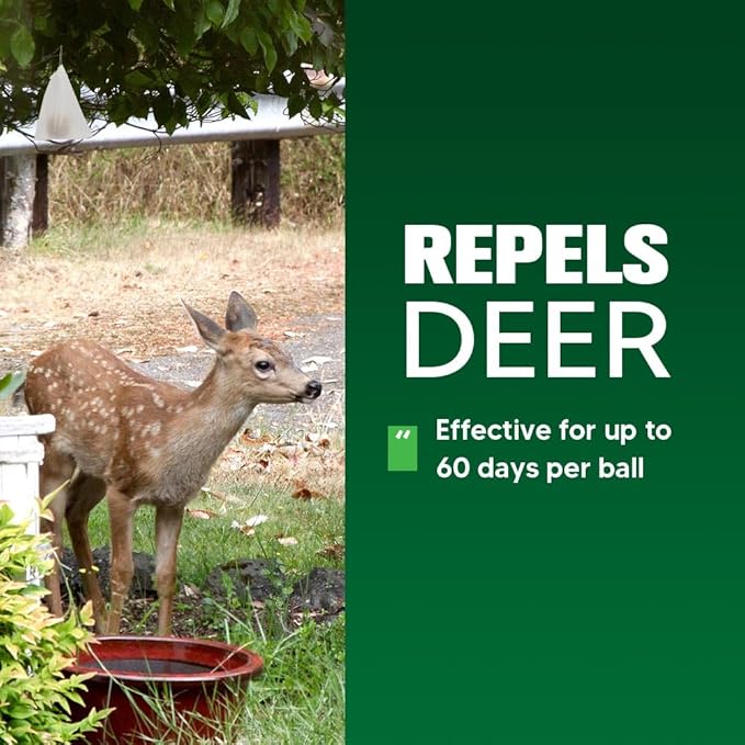 Deer Repellent Rabbit Repellent Outdoor Deer Deterrent for Garden &amp Yard Bunny Repellent for Plants Keep Deer Away from Flowers Tree Safe for Human &amp Pets-8 Balls