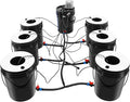 Top Feed Drip Hydroponics Systems 5-Gallon Hydroponics Growing System Kit 6 Buckets + Reservoir Recirculating Deep Water Drip Grow System with Water Pump Air Pump