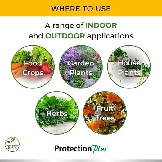 Environmental Plant Management Protection Plus Concentrate | Oil-Free Contact Insecticide for Plants | Kills Aphids Whiteflies Spider Mites &amp Other Soft-Bodied Pests | Natural | Indoor &amp Out